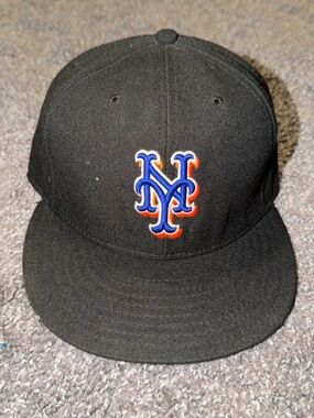 New Era MLB Baseball New York Mets Fitted Hat Men’s Size 7,1/2 Used Pre Owned NY